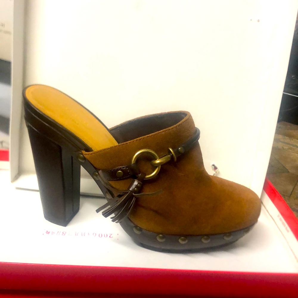 Brown Coach Mules